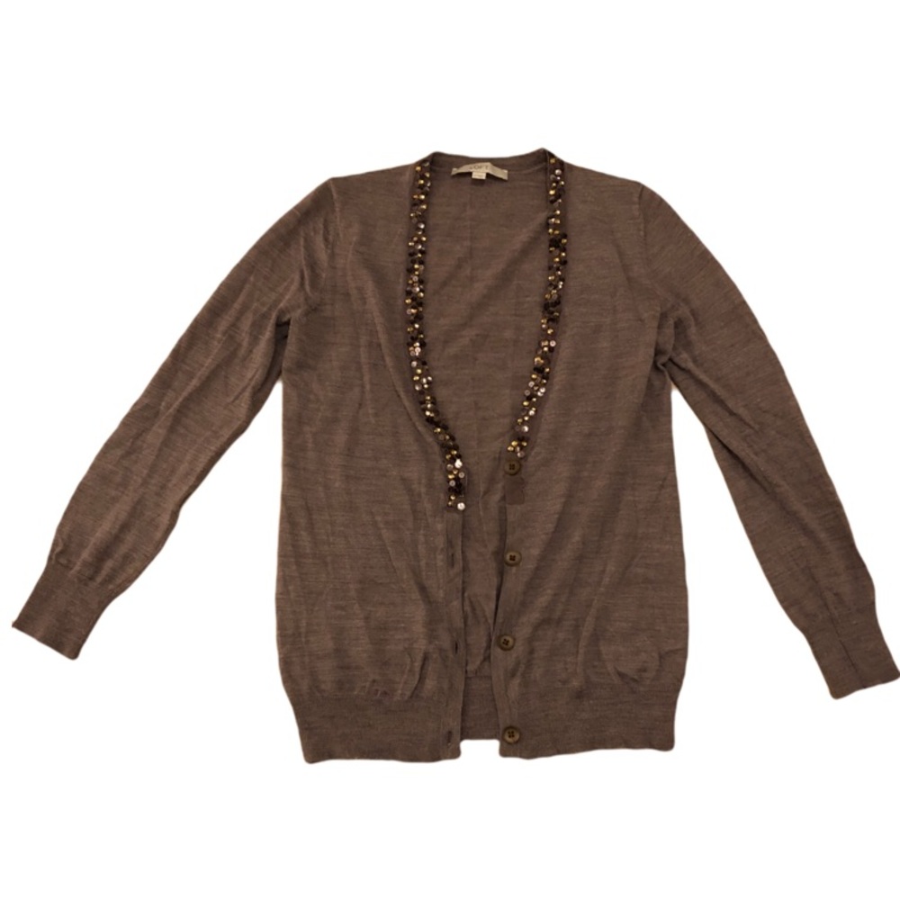 LOFT Cardigan, Size Medium, Gray